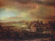 REMBRANDT Harmenszoon van Rijn Landschaft mit Kutsche oil on canvas